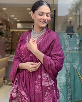 Enjoy This Wedding Season with our Very Beautiful Anarkali suit Set..